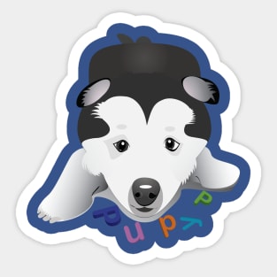 Puppy Husky Sticker